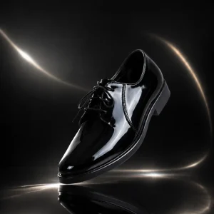 TLGC Premium Black Patent Lace-Up